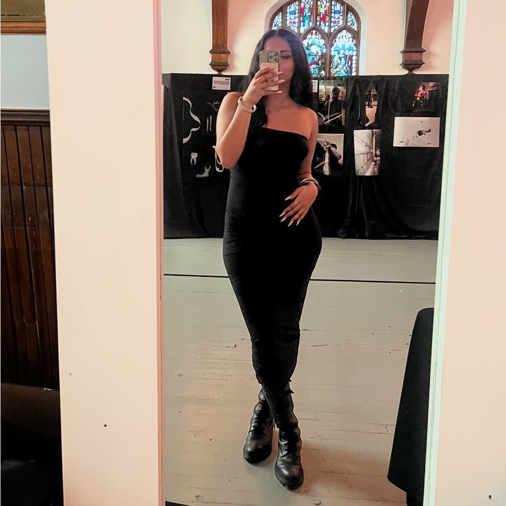 Wolford Black Fatal Maxi Strapless Bodycon Dress